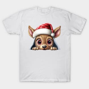 Christmas Peeking Baby Deer T-Shirt